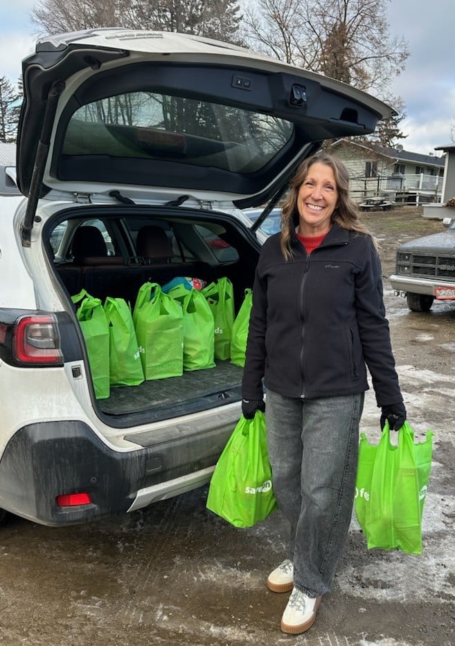 Eight to ten drivers deliver the bags to the 21 locations throughout the North Okanagan each week during the school year. 